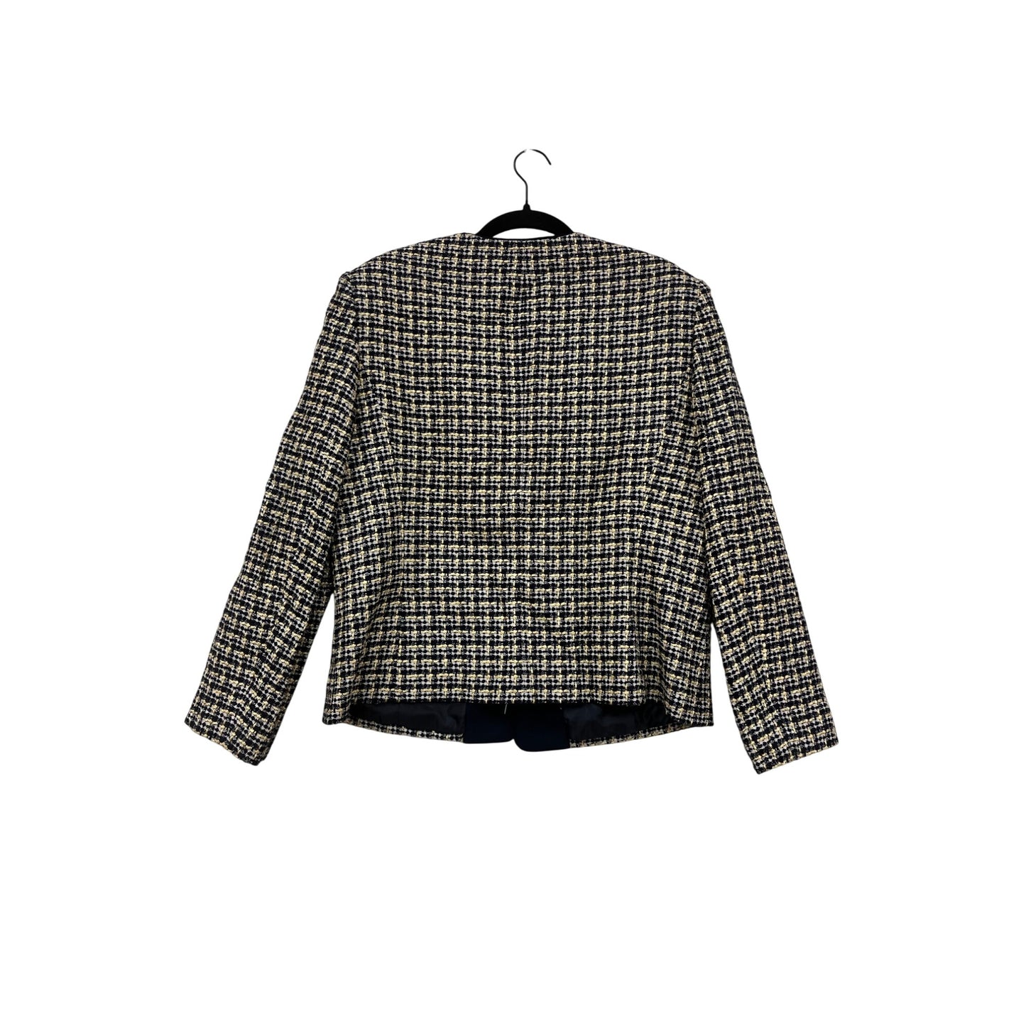 Kasper & Company Tweed Open-Front Blazer Jacket #8676