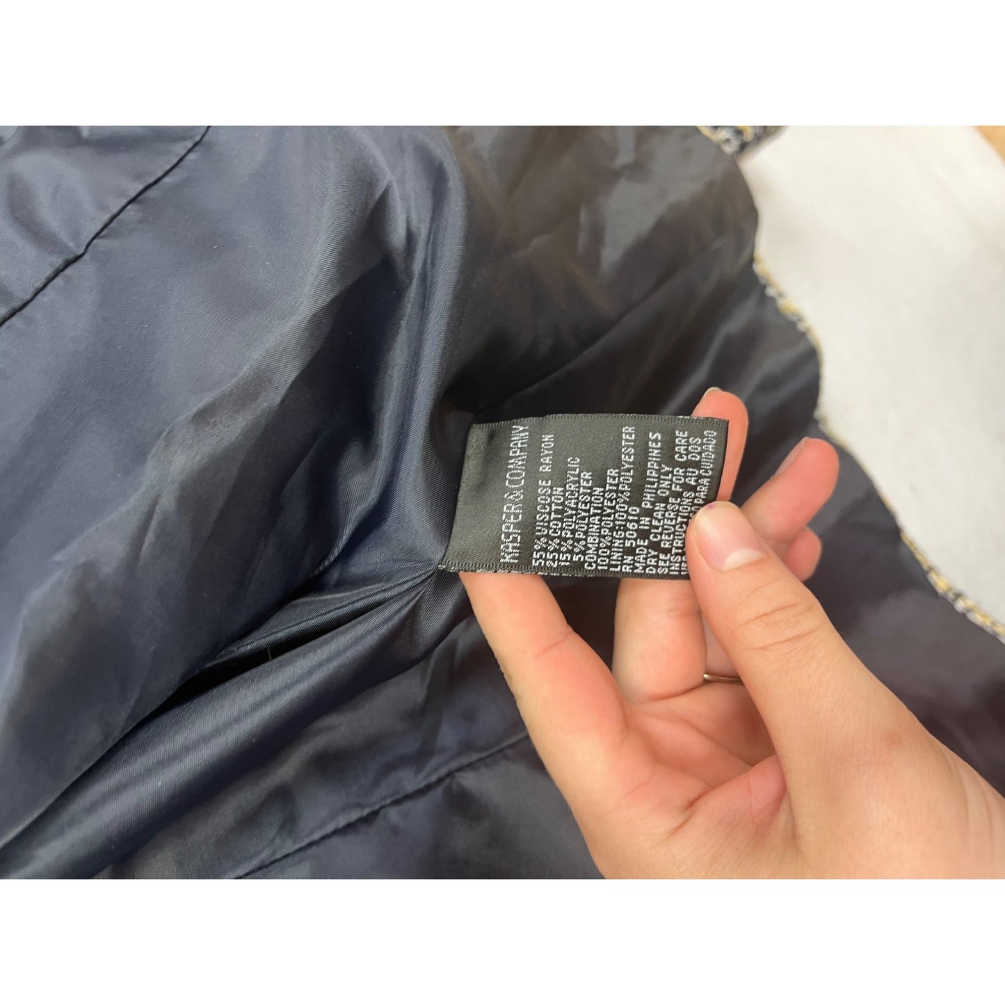 Kasper & Company Tweed Open-Front Blazer Jacket #8676