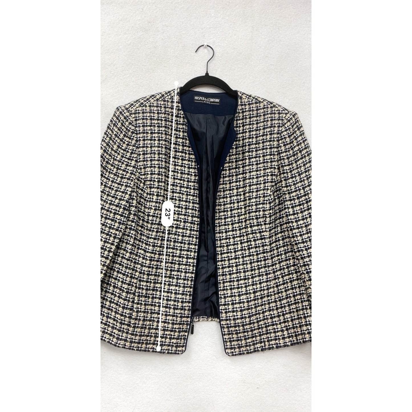 Kasper & Company Tweed Open-Front Blazer Jacket #8676