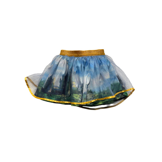 Harry Potter Tulle Skirt 12M Hogwarts Castle Gold Elastic Waist #9116