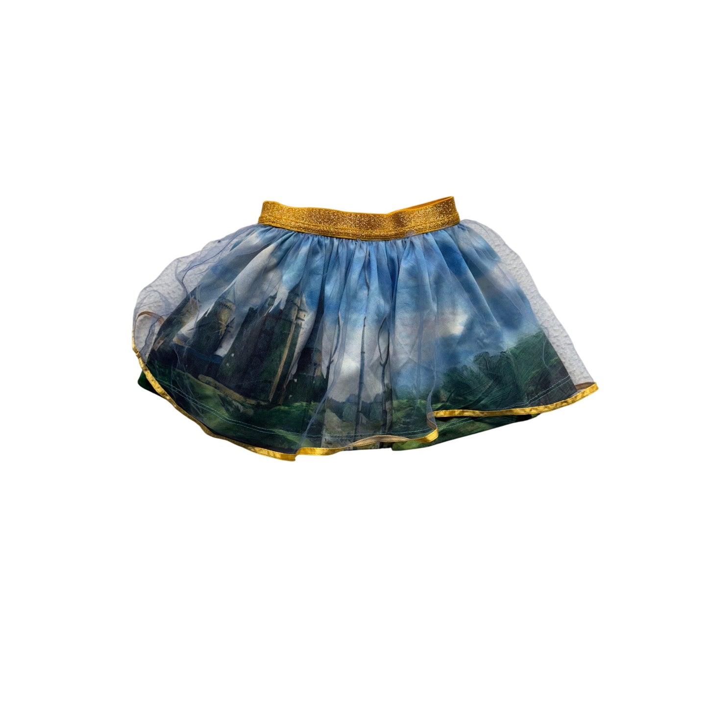 Harry Potter Tulle Skirt 12M Hogwarts Castle Gold Elastic Waist #9116