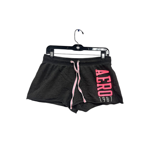 Aéropostale M 1987 Drawstring Shorts Gray & Pink #589A