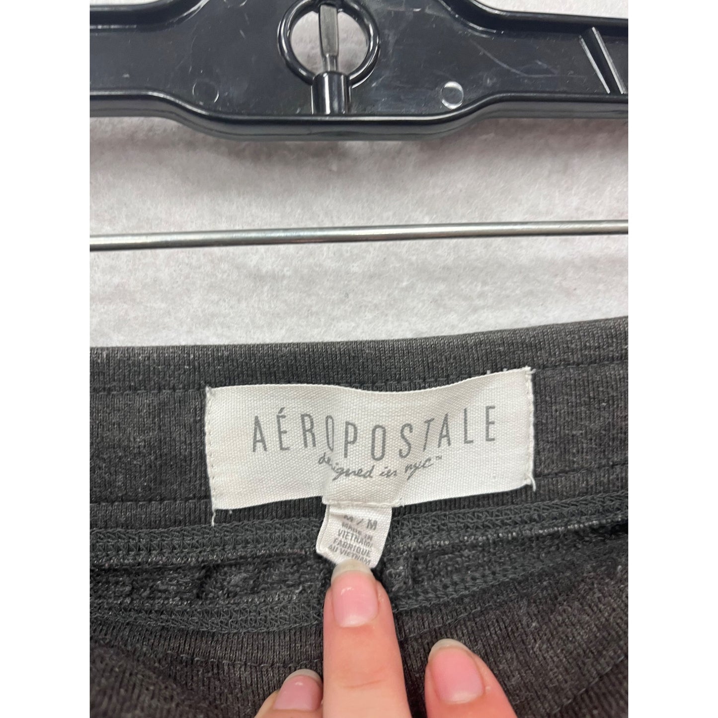 Aéropostale M 1987 Drawstring Shorts Gray & Pink #589A