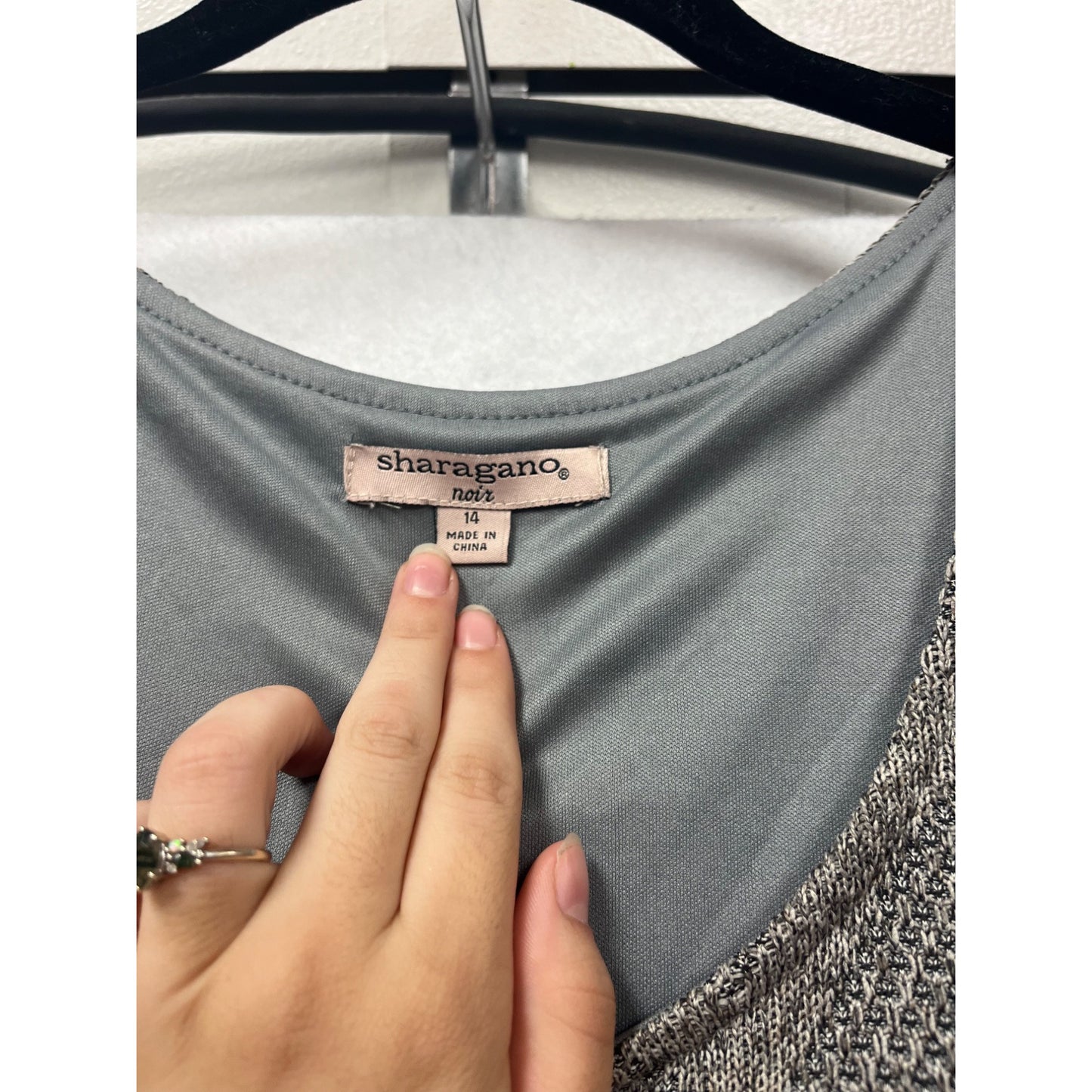 Sharagano Womens Sleeveless Chevron Maxi Dress Size 14 #534A