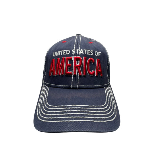 United States Of America Embroidered Baseball Cap Navy Adjustable Cotton #7865