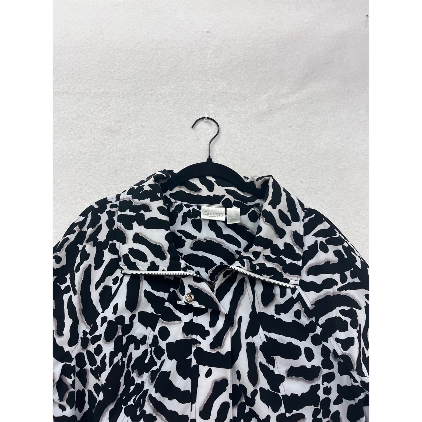 Chicos Zenergy Animal Print Jacket Size 2 #289A