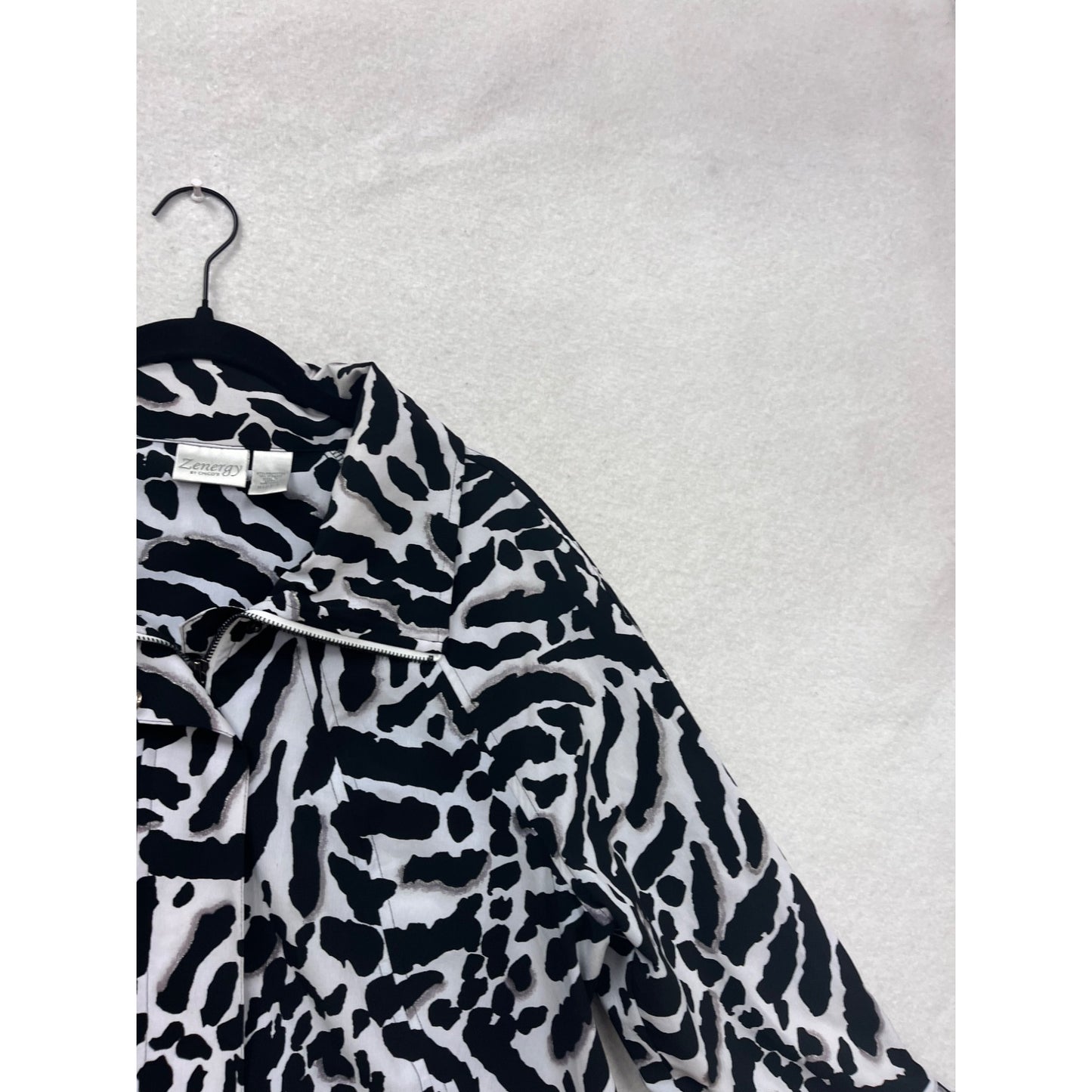 Chicos Zenergy Animal Print Jacket Size 2 #289A