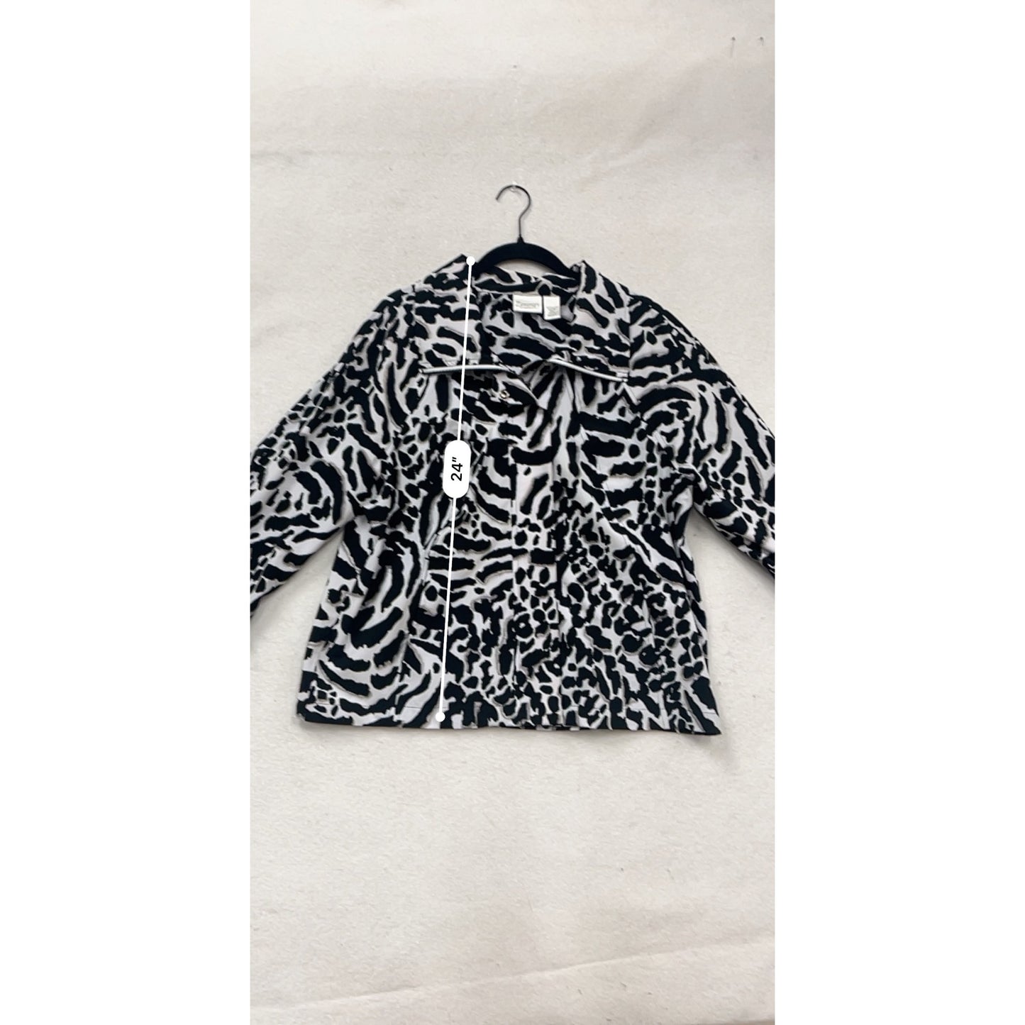 Chicos Zenergy Animal Print Jacket Size 2 #289A