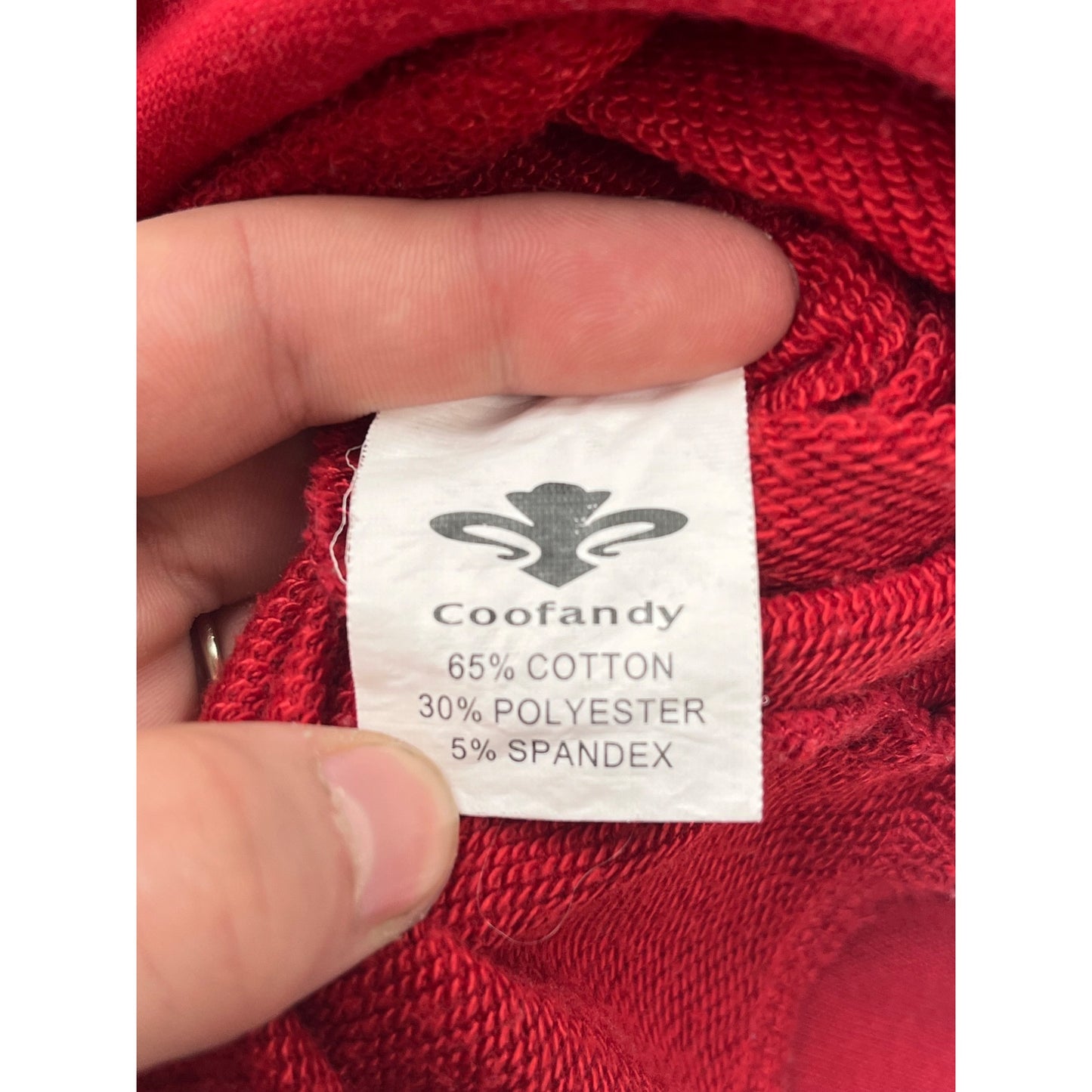 Coofandy Red Long-Sleeve Button-Up Pullover Top Size L #8437