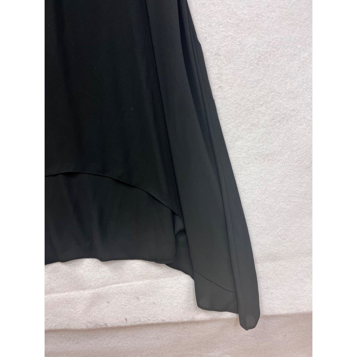 BCBGMAXAZRIA Black Sleeveless High-Low Maxi Dress  #8329