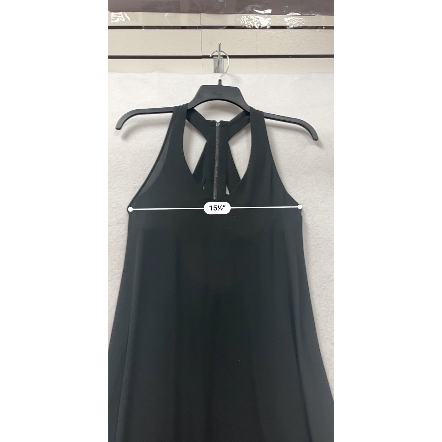 BCBGMAXAZRIA Black Sleeveless High-Low Maxi Dress  #8329