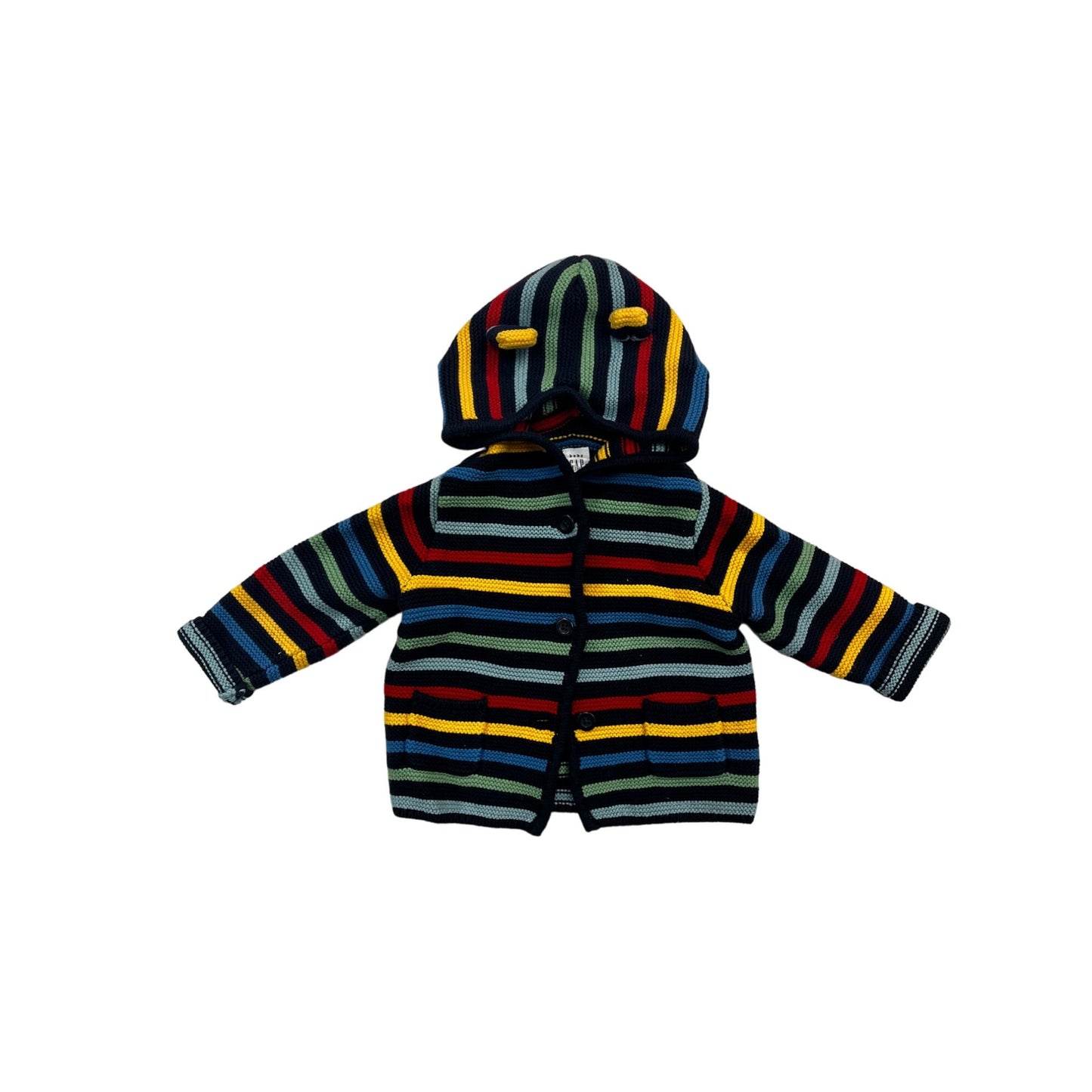 Baby’s ButtonUp Knitted Striped Sweater #2435