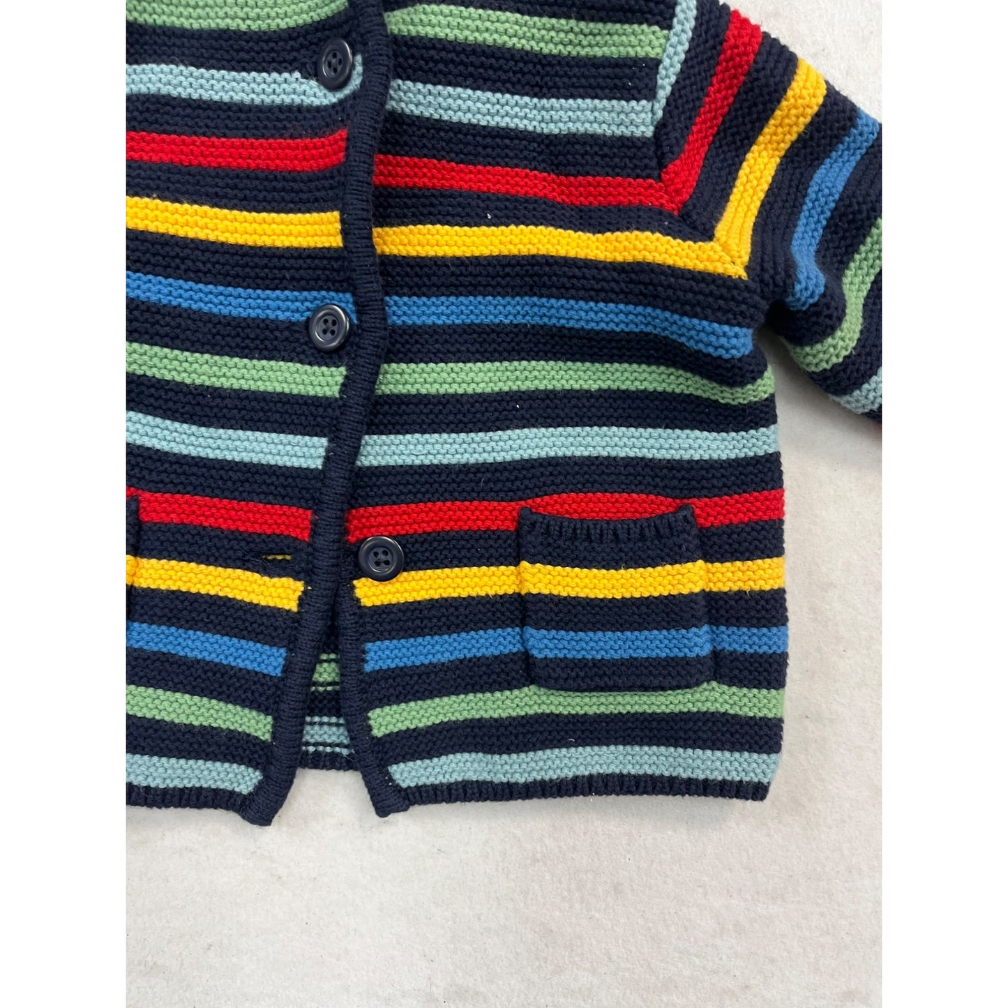 Baby’s ButtonUp Knitted Striped Sweater #2435