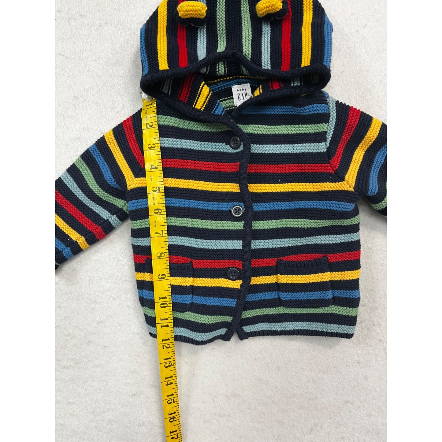 Baby’s ButtonUp Knitted Striped Sweater #2435