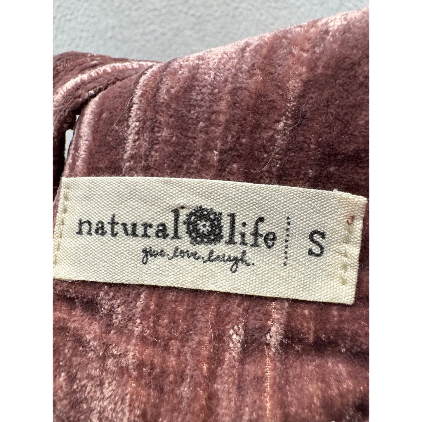 Natural Life Velvet Wide-Leg Overalls Brown Size Small, Pockets 43" #9995
