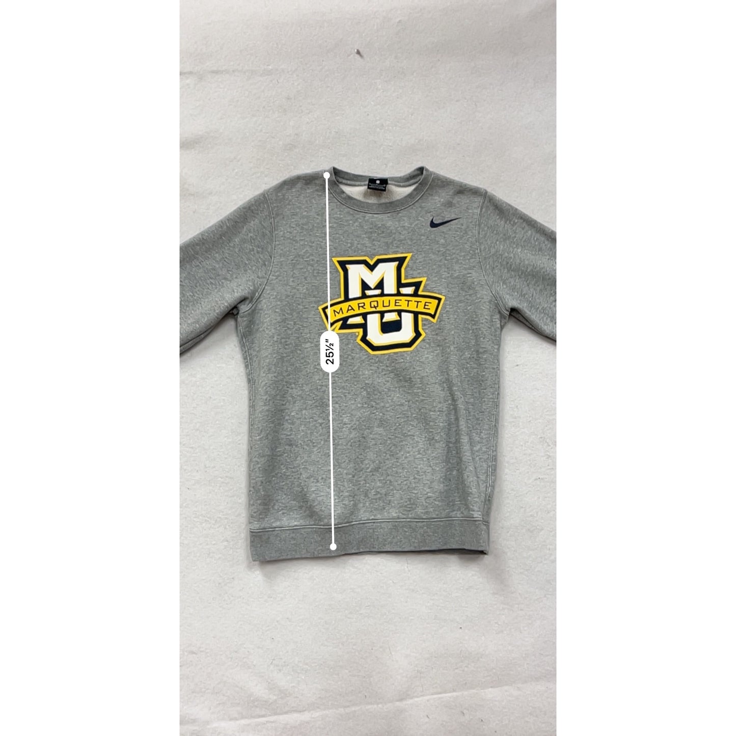 Nike Small Marquette University Gray Crewneck Sweatshirt #8828