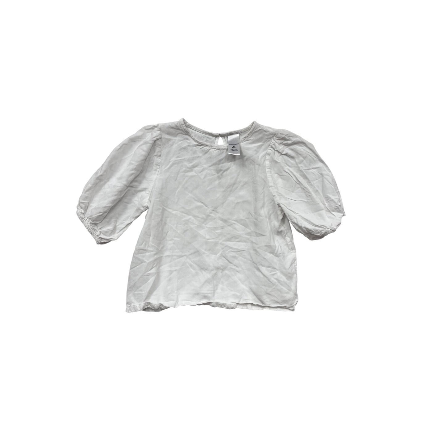 Nordstrom Kids White Puff Sleeve Top M #291A