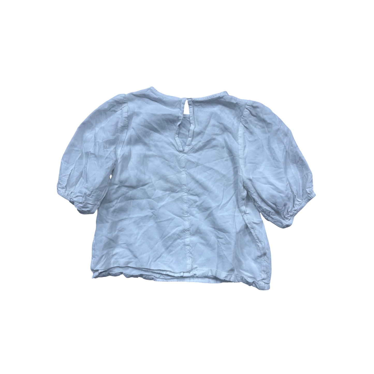 Nordstrom Kids White Puff Sleeve Top M #291A