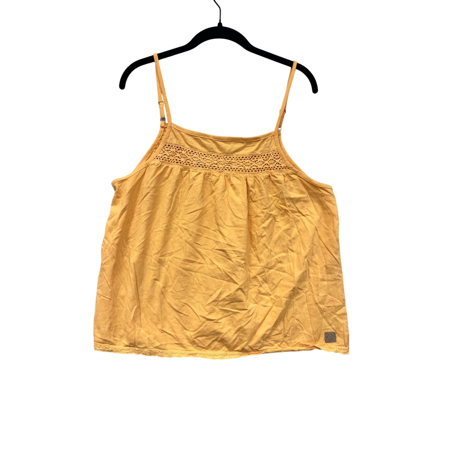 Passenger Yellow Cotton Crochet-Detail Cami Top #8865