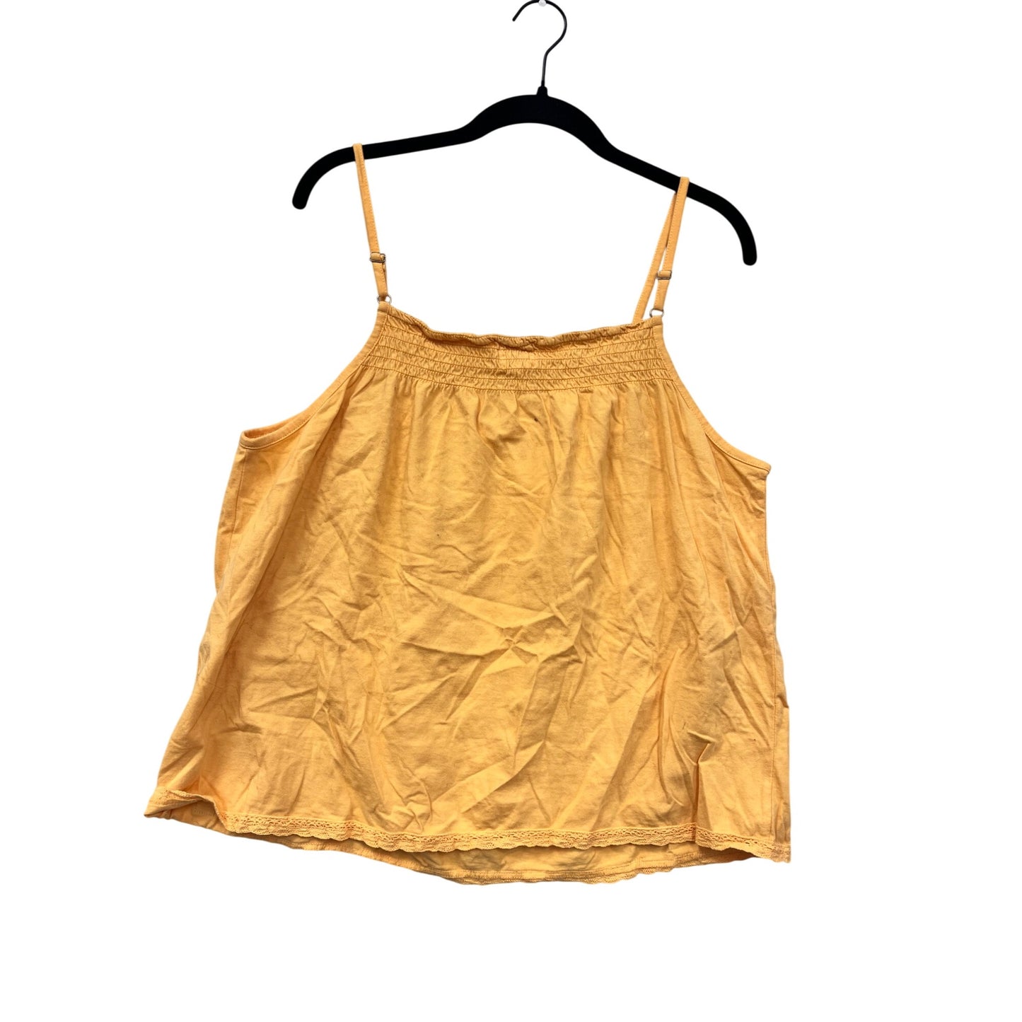 Passenger Yellow Cotton Crochet-Detail Cami Top #8865