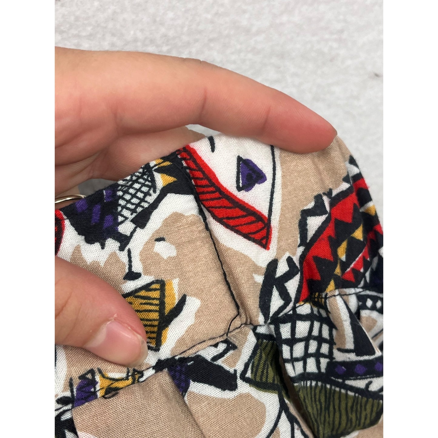 Vintage Womens High-Waisted Abstract Print Skirt 16 #8798