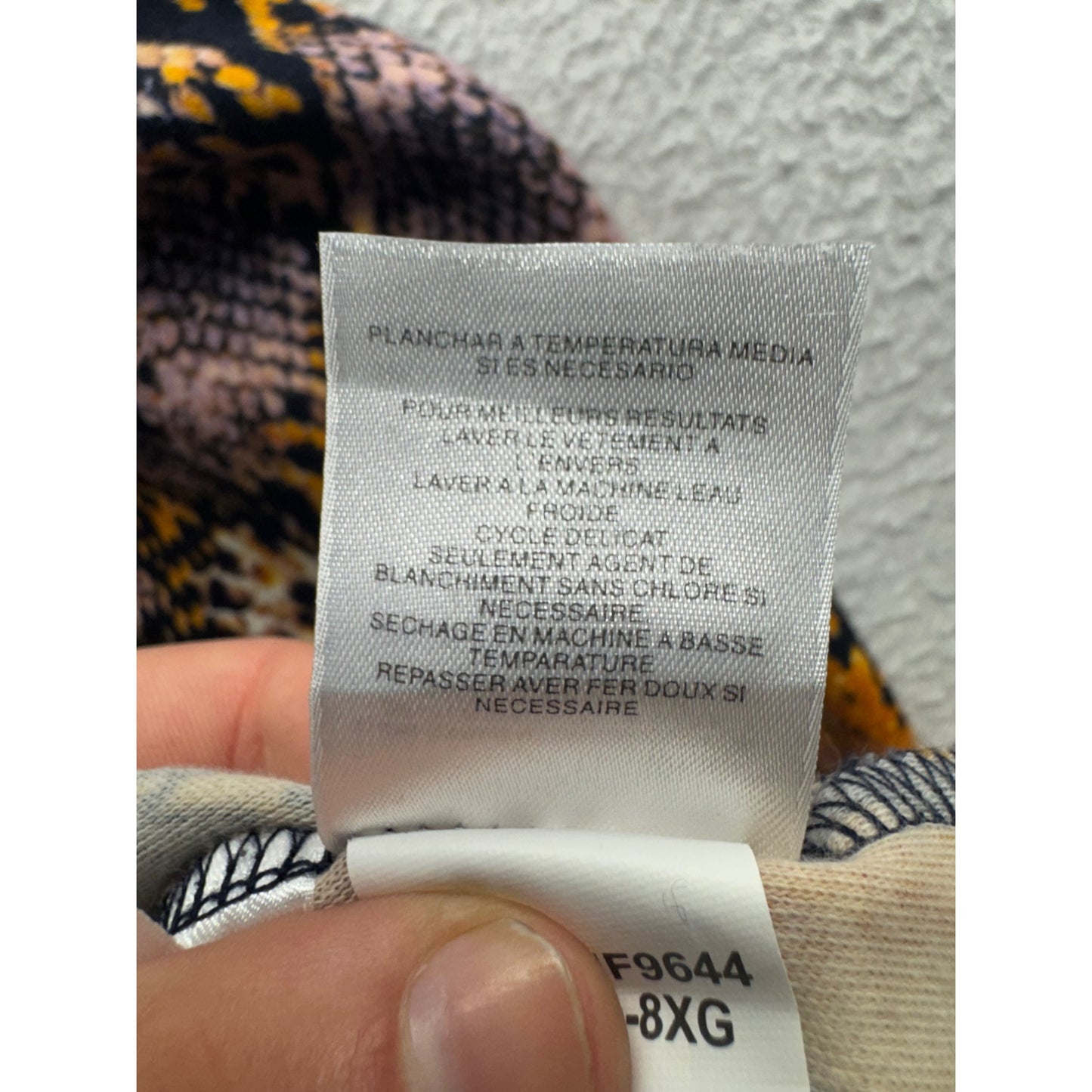 Jones New York Signature Snake Print Cotton Top 3/4 Sleeve Medium #9938