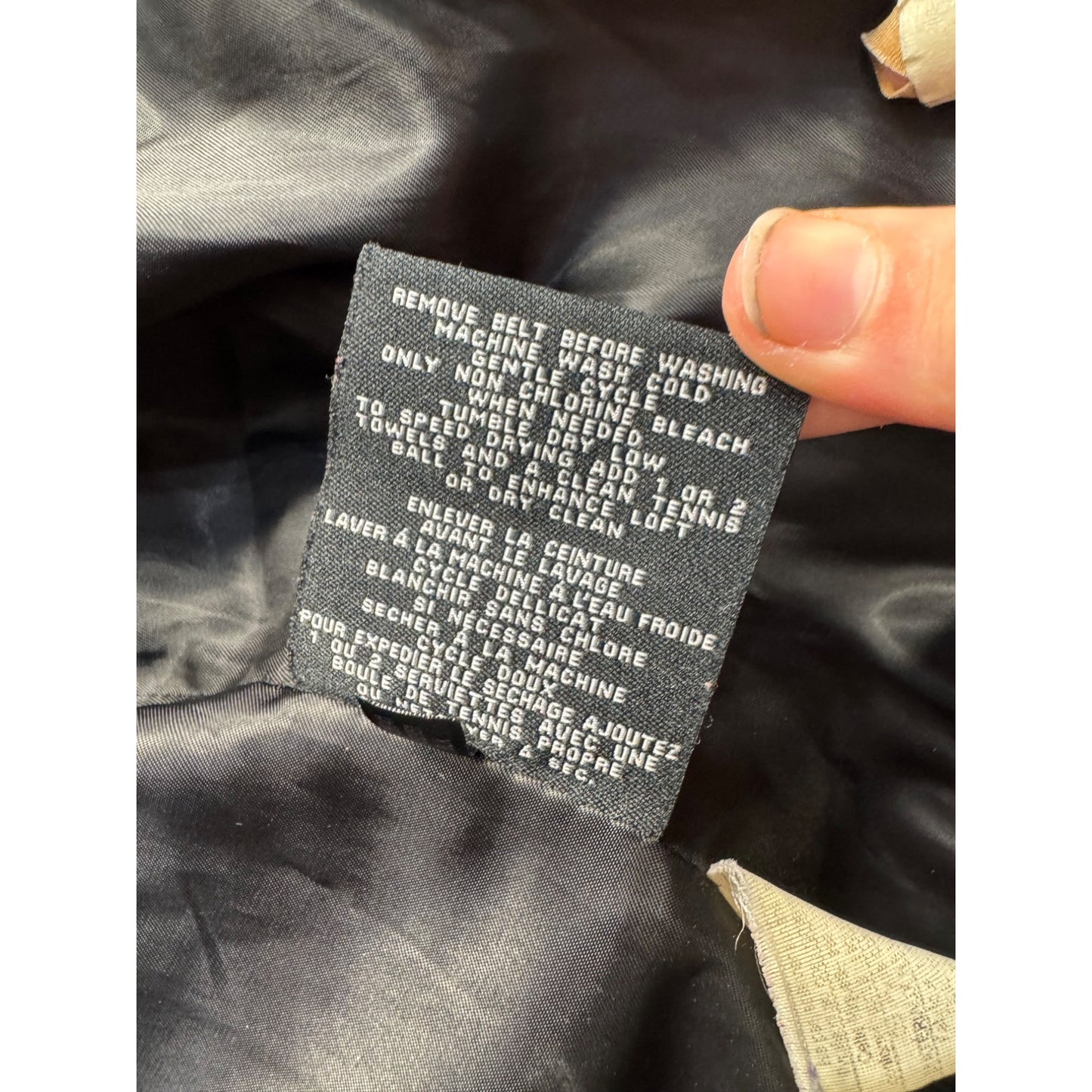 Cole Haan Signature Womens Black Hooded Belted Quilted Coat M