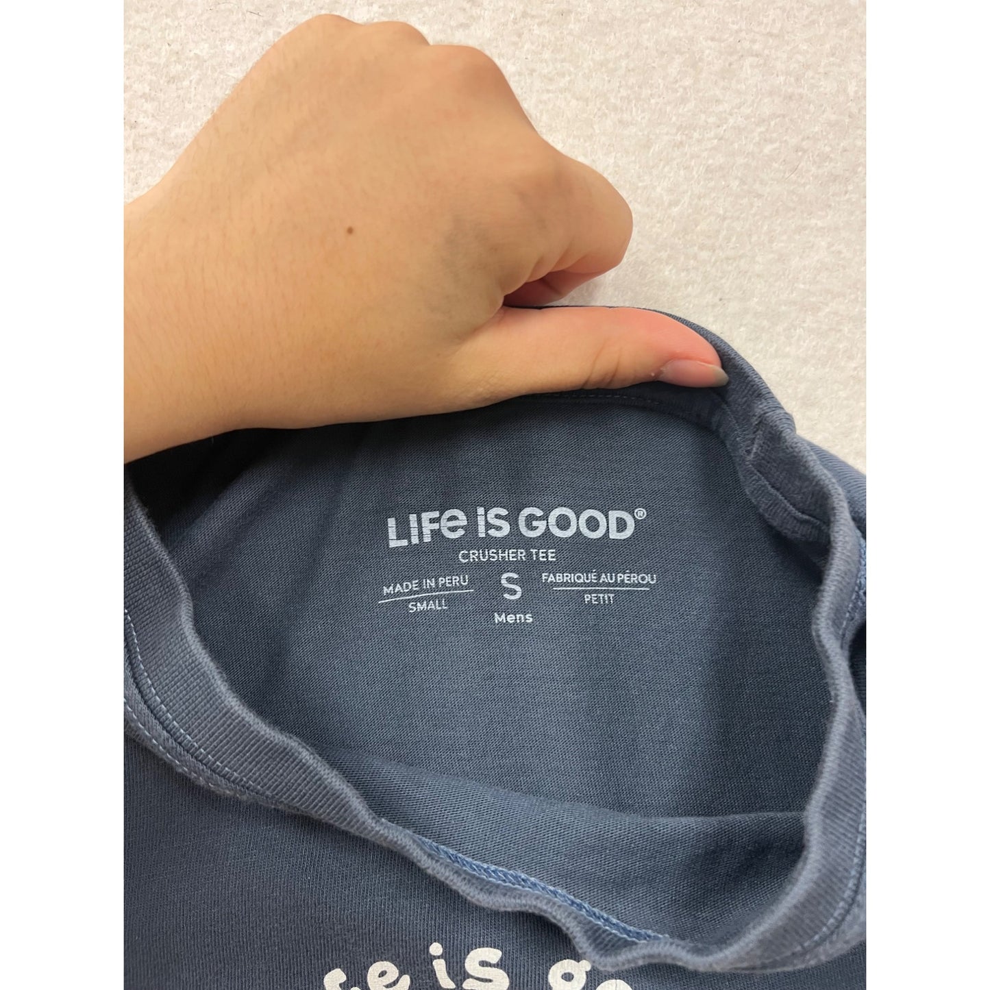 Life Is Good Crusher Tee Key West USA Graphic Navy Blue S #8949