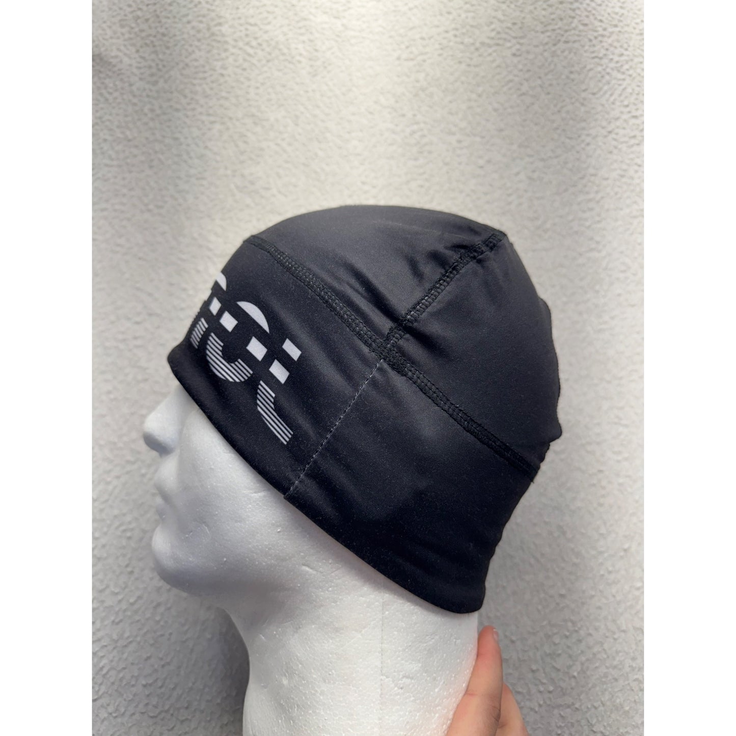 Rossignol Black Stretch Beanie Hat With Logo Design Lightweight Ski Gear #9612