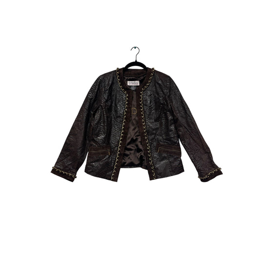 Women’s Bradley Bayou Genuine Leather Animal Print Jacket #6025