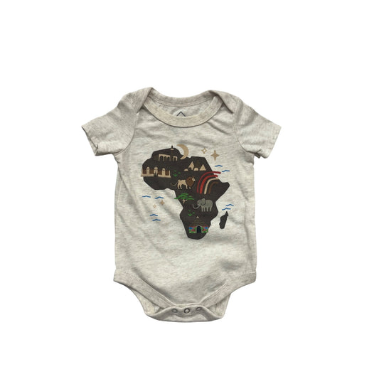 Baby Romper 0-3M By Well Worn With Africa-Themed Print #133C