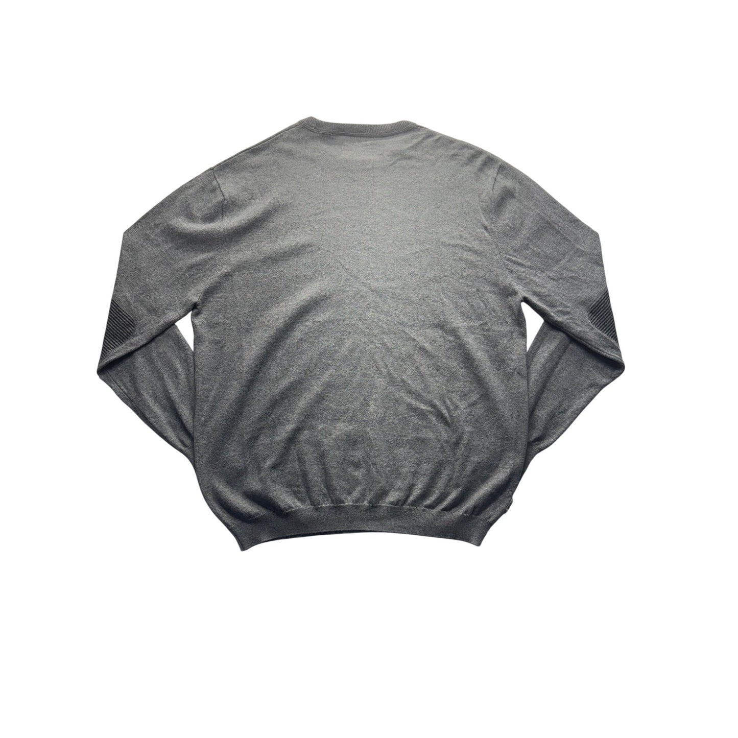 Linksoul Gray Crewneck Sweater With Ribbed Elbow Patches Size L 248B
