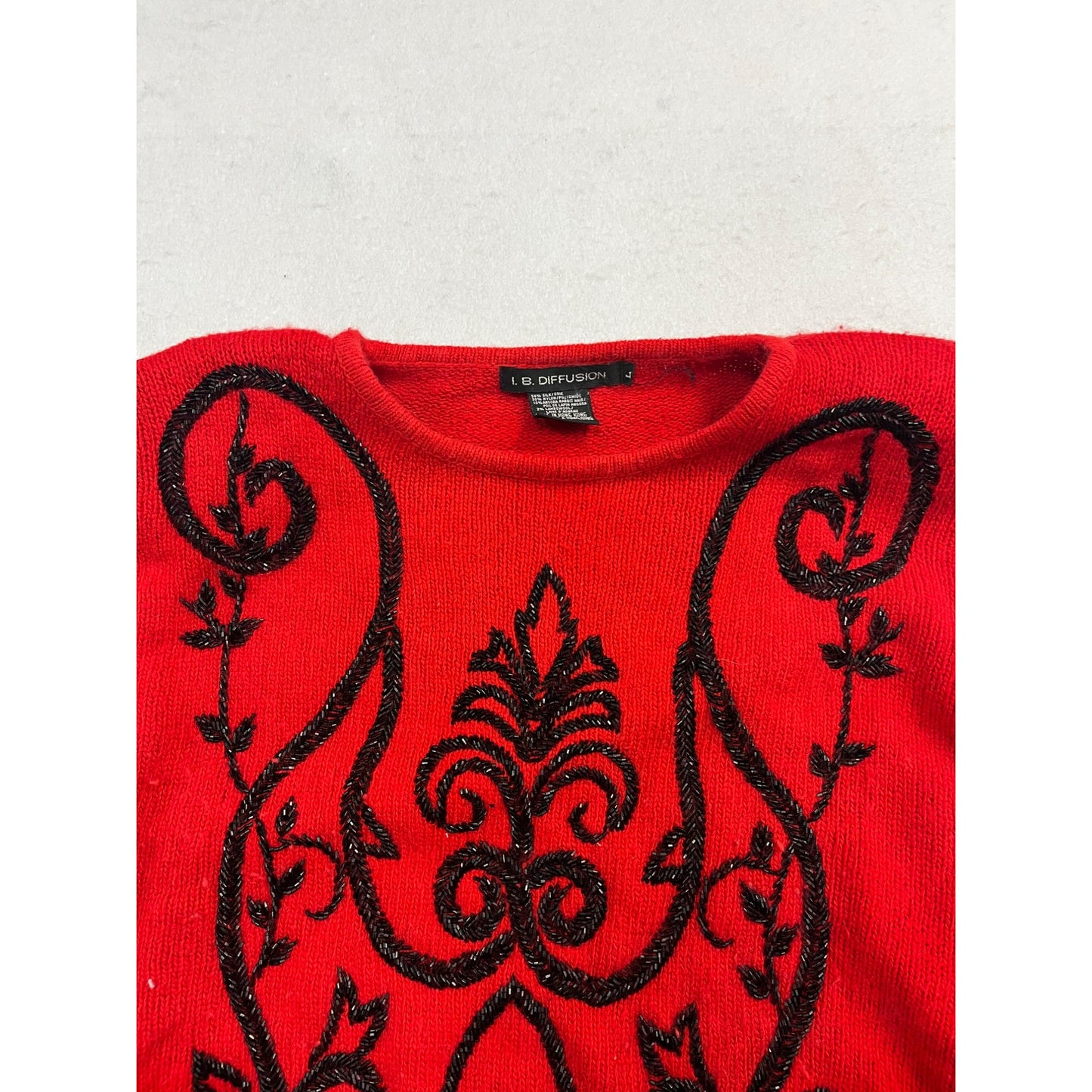 Women’s Vintage I. B. Diffusion Red Sweater #2625