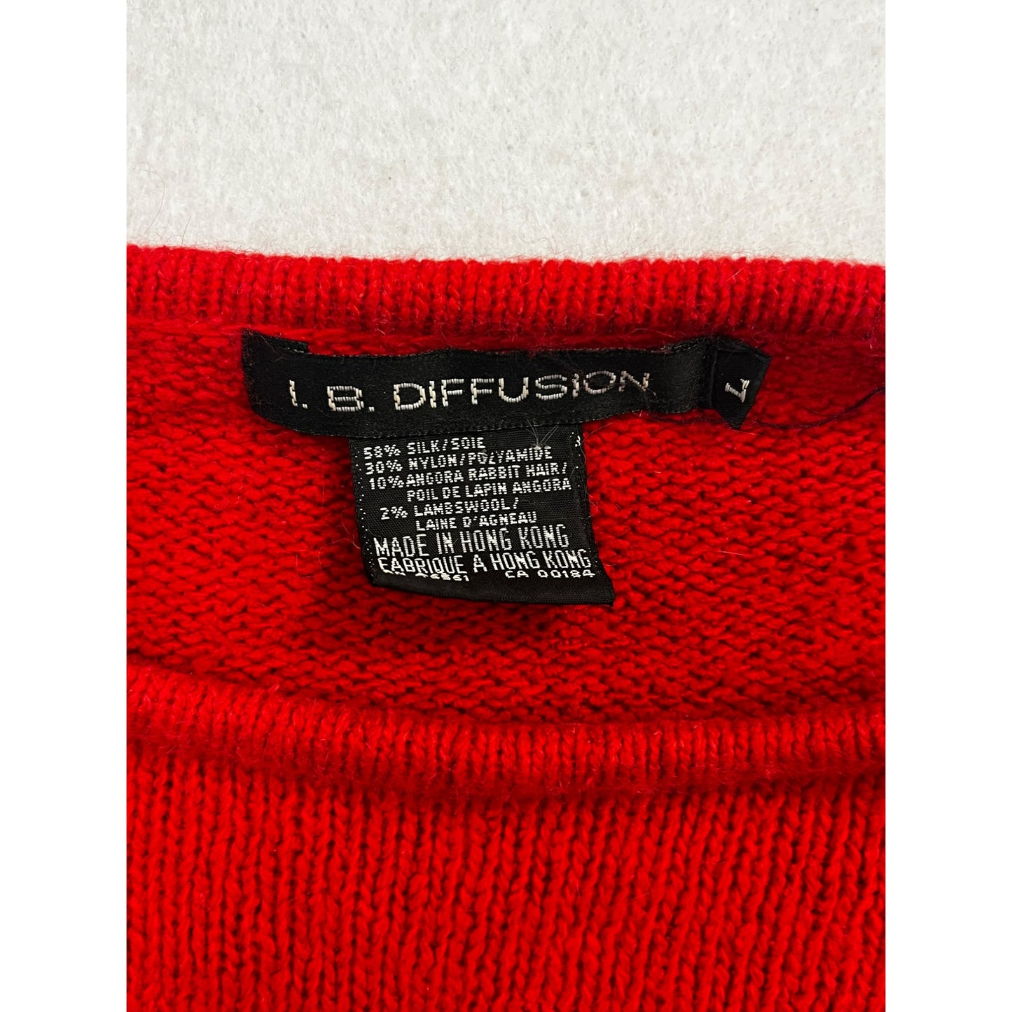 Women’s Vintage I. B. Diffusion Red Sweater #2625