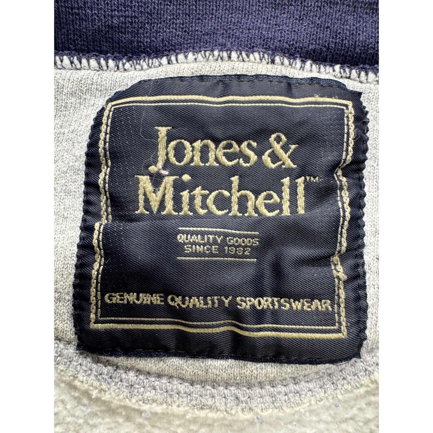 Vintage Jones & Mitchell Rutgers 1898 Sweatshirt Gray & Navy Medium #9324