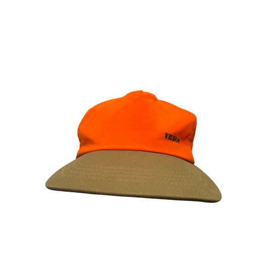 Filson Blaze Orange & Tan Adjustable Outdoor Cap #67B