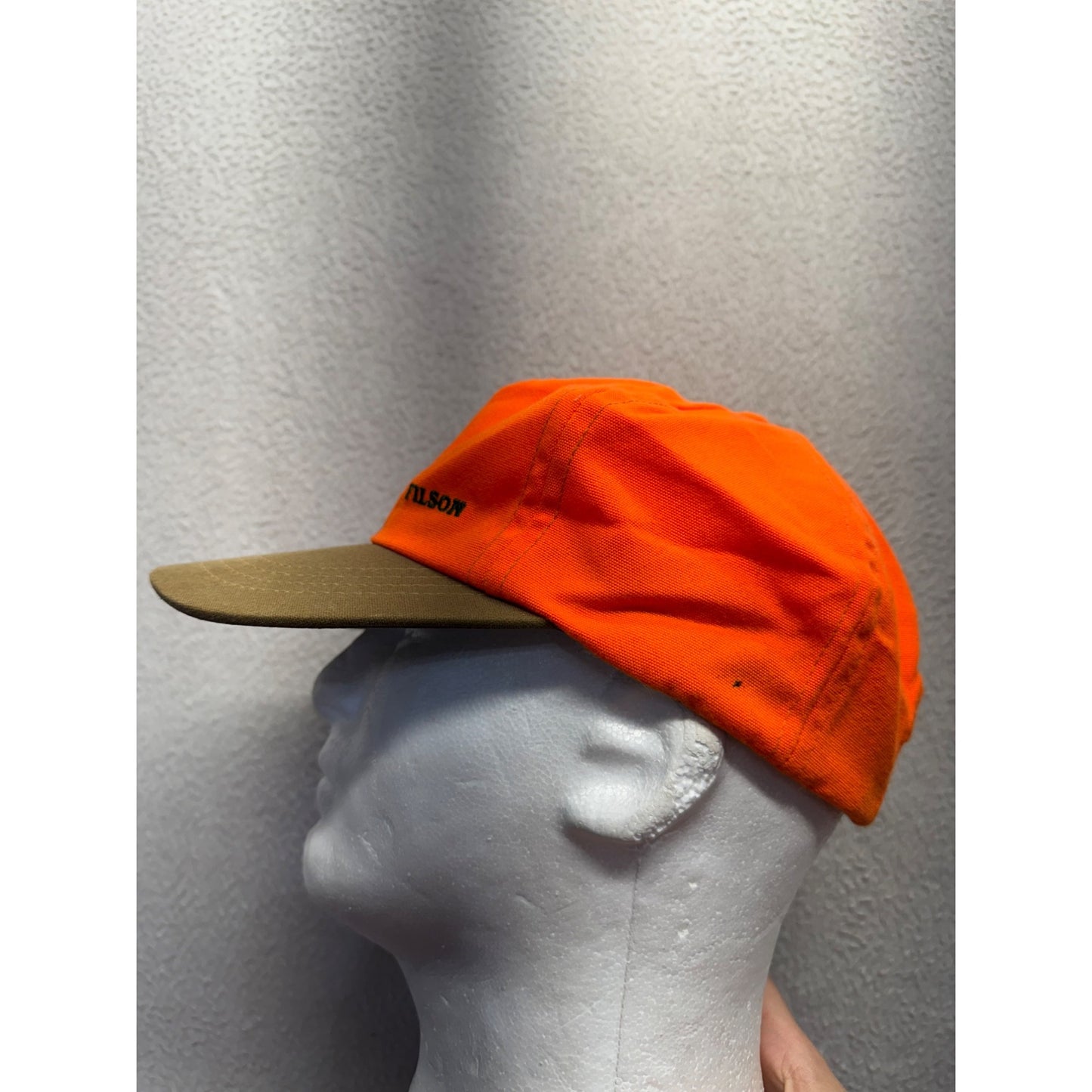Filson Blaze Orange & Tan Adjustable Outdoor Cap #67B