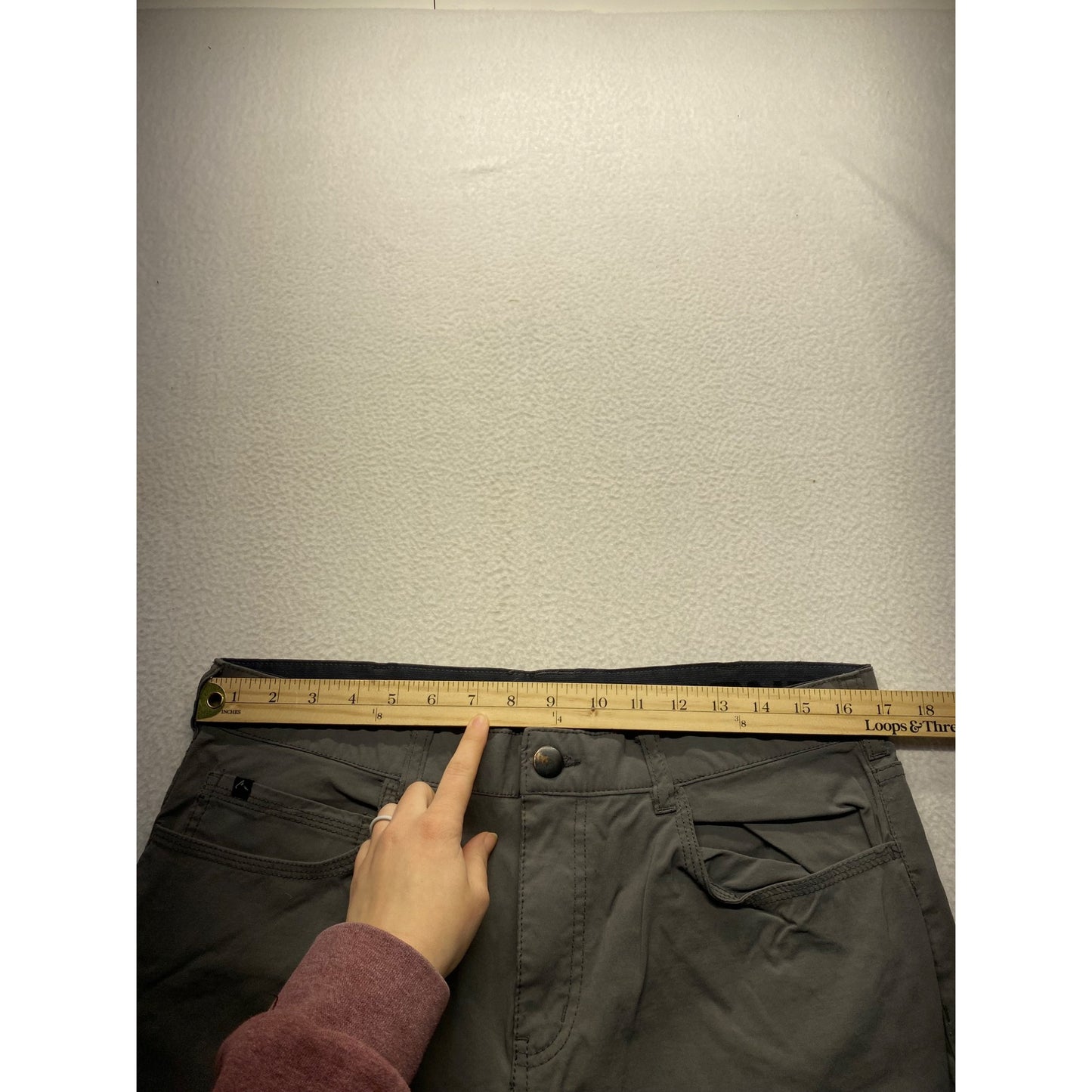 Mens Denali Gray Pants 34x30 Lightweight Stretch Casual Wear #7364