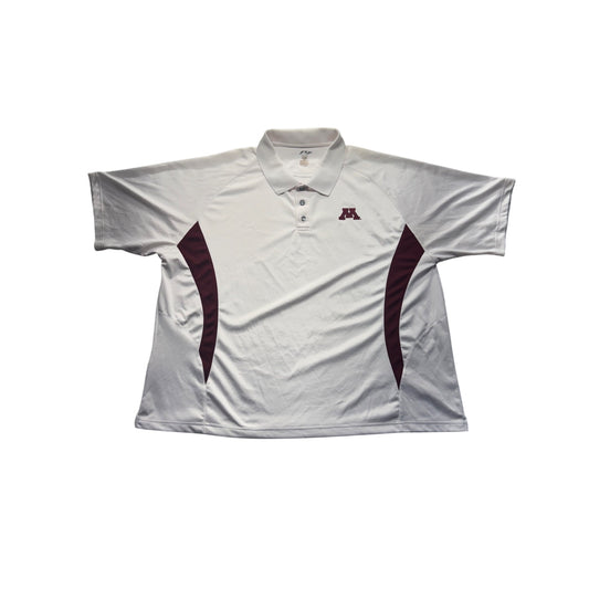 Pro Player Minnesota Polo Shirt 3XL White & Maroon #7915