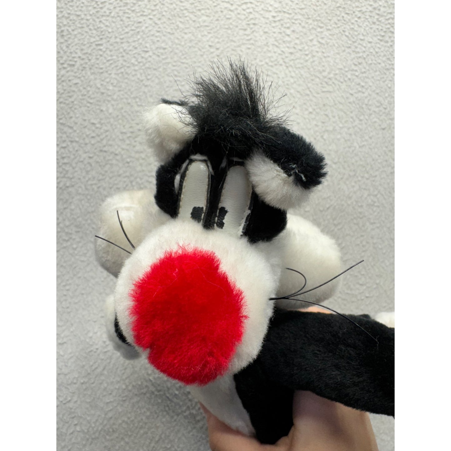 Looney Tunes Sylvester The Cat Plush Toy 10" Black & White With Tags 411B