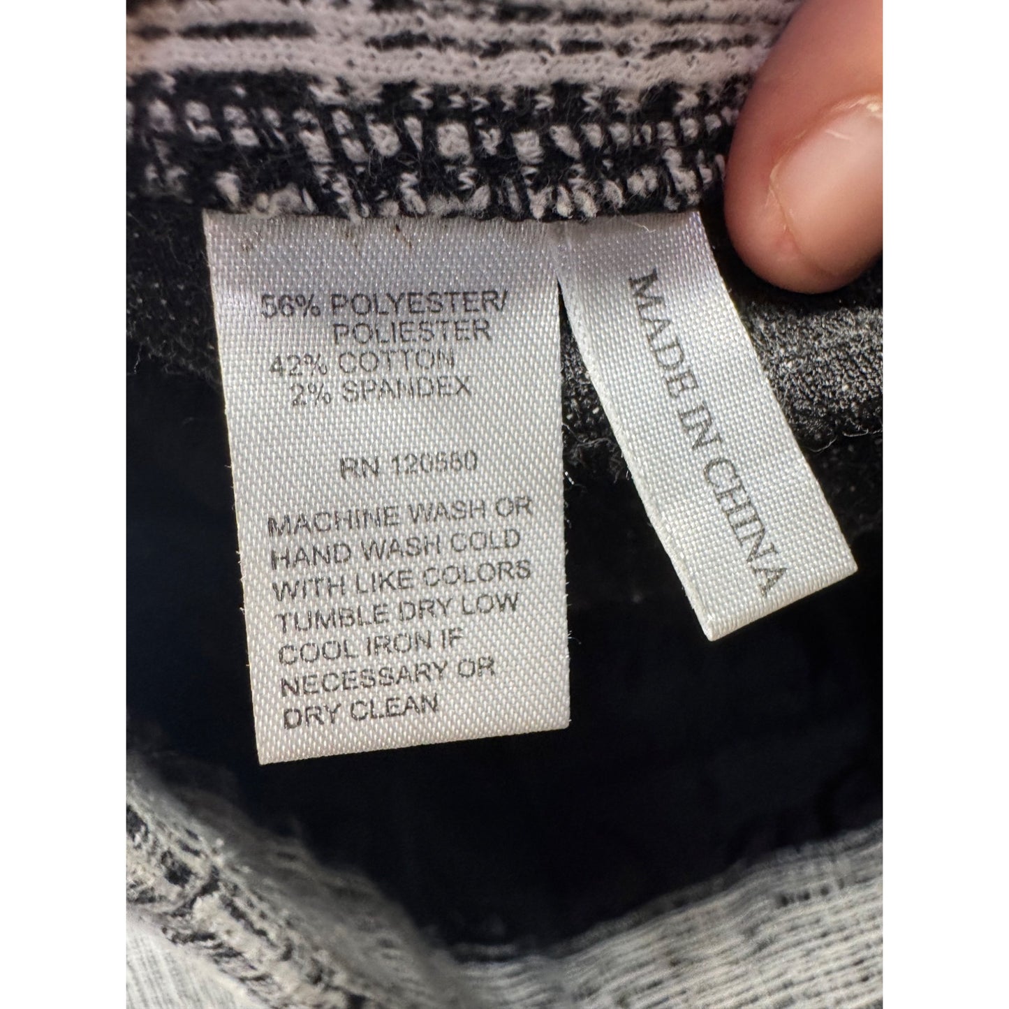 Amanda + Chelsea Black & White Textured Pants Size 10 #184B