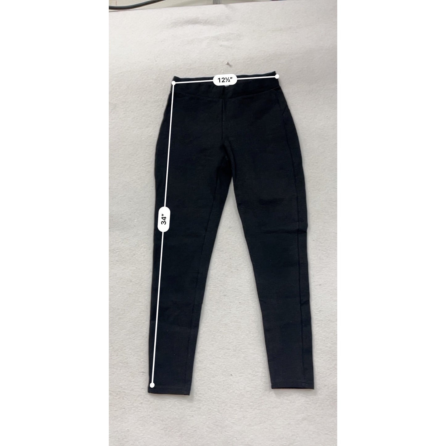 Kay Unge Black Slim Fit Pants S #8475
