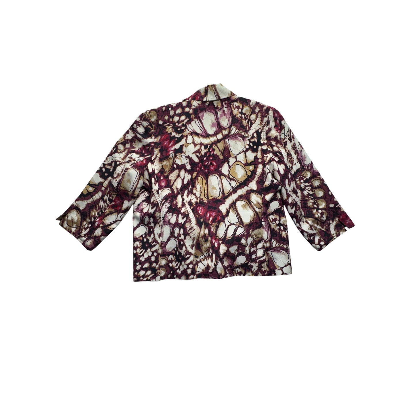 Alfred Dunner Womens Size 14 Abstract Pattern Blazer #7696