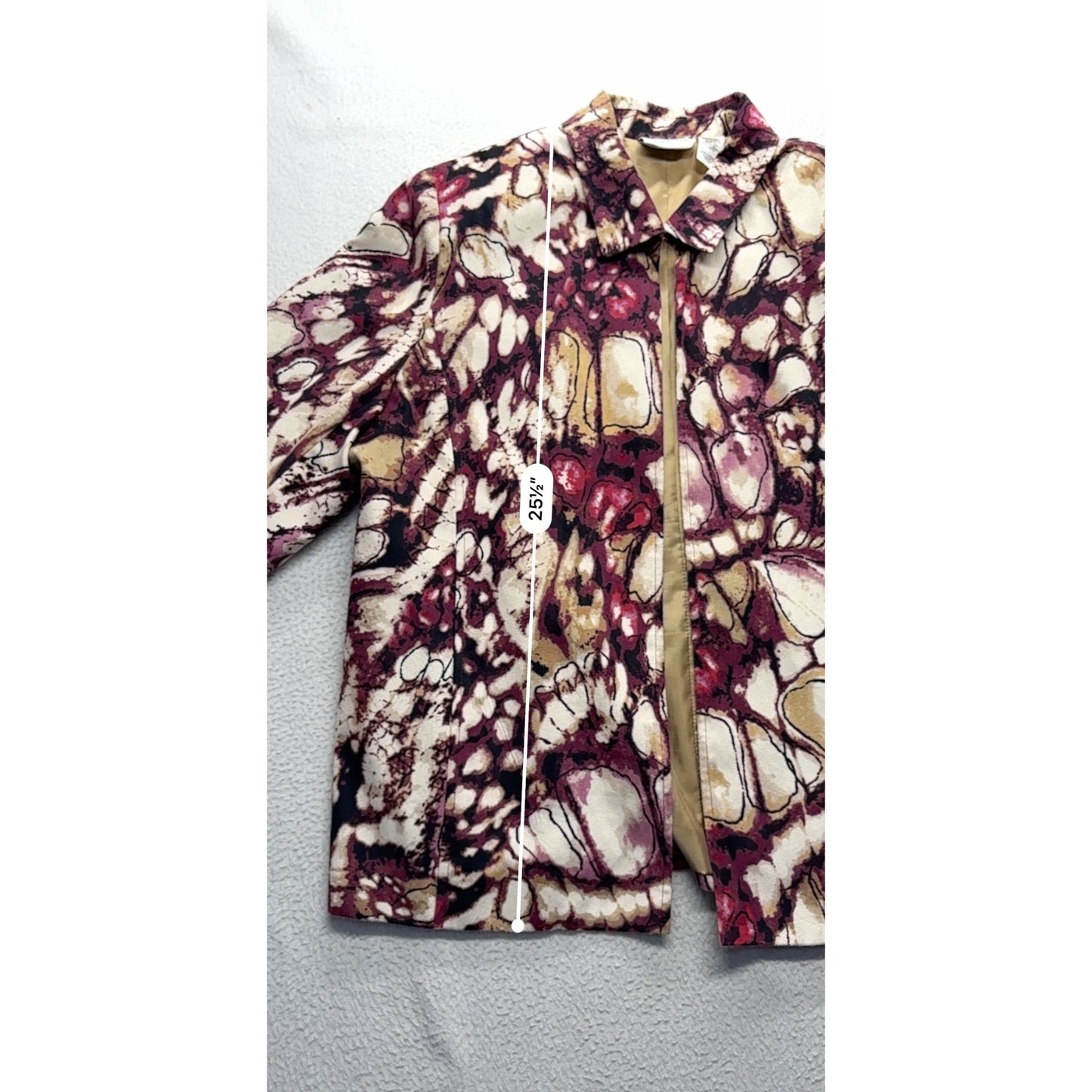 Alfred Dunner Womens Size 14 Abstract Pattern Blazer #7696