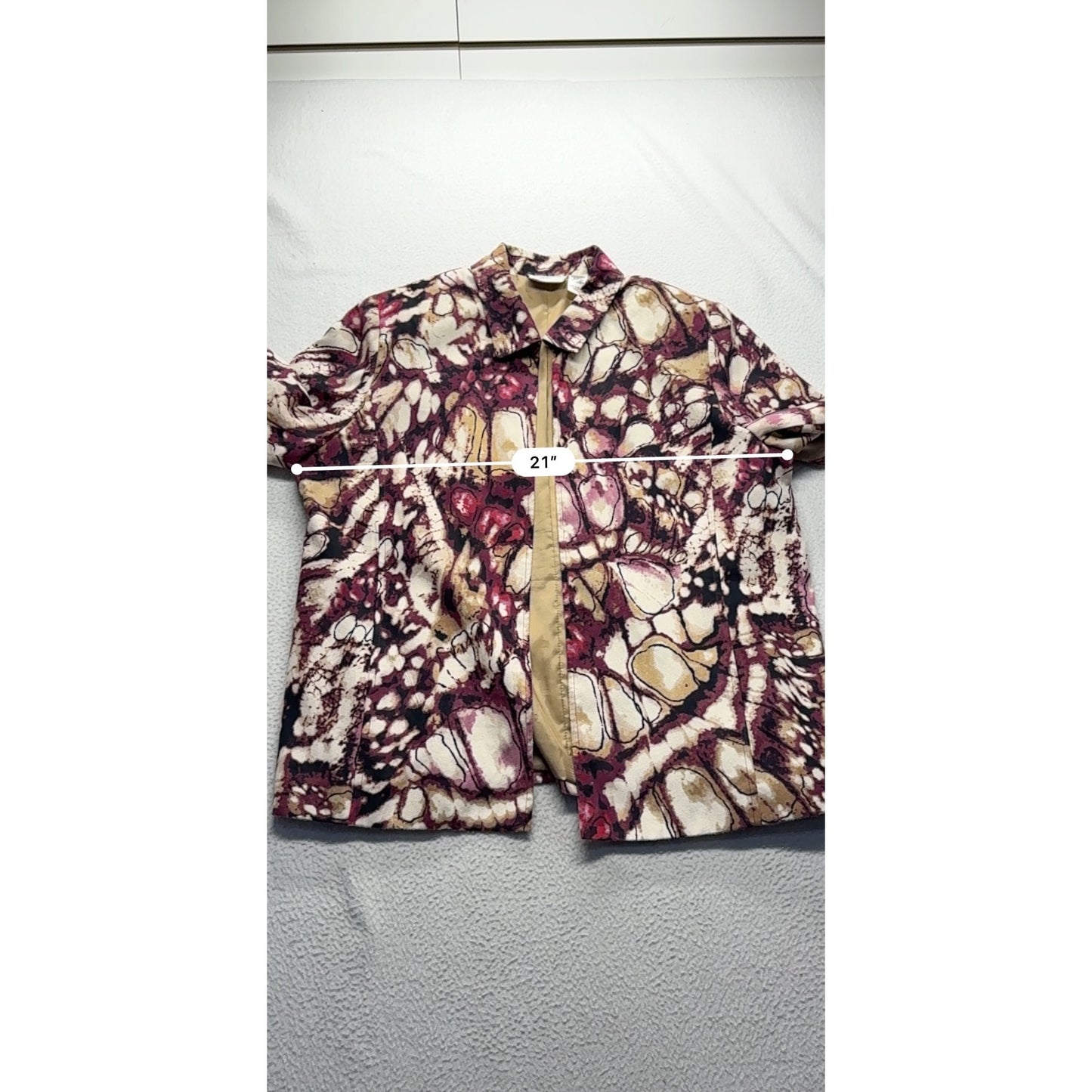 Alfred Dunner Womens Size 14 Abstract Pattern Blazer #7696