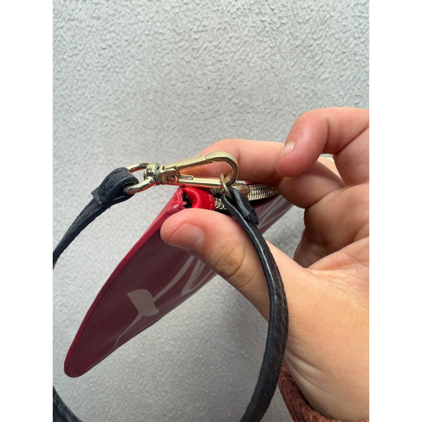 Victorias Secret Red "XOXO" Wristlet Clutch Bag #73B