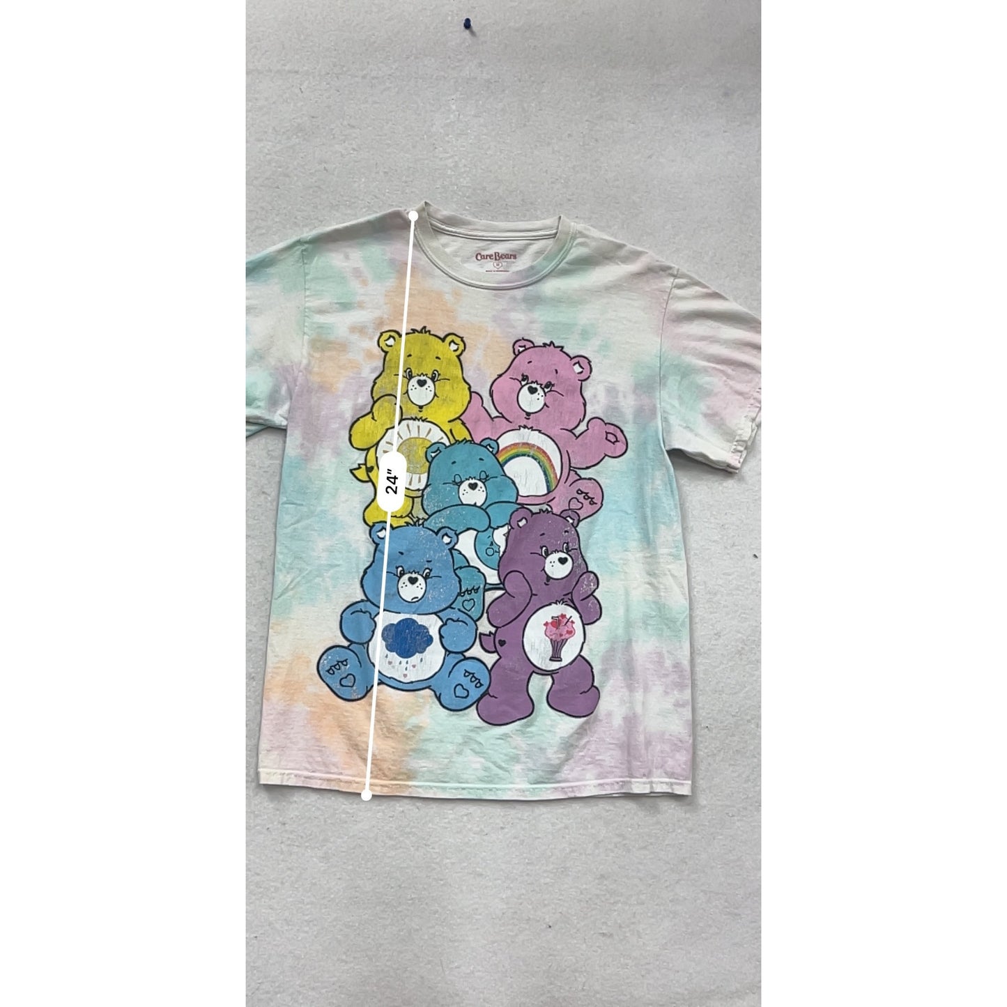 Care Bears Tie-Dye T-Shirt Medium 100% Cotton #444A