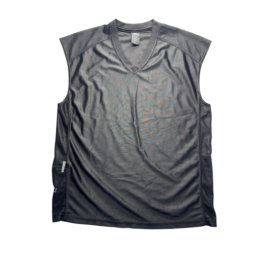 Starter Mens Black Sleeveless V-Neck Mesh Athletic Shirt Size L #9507