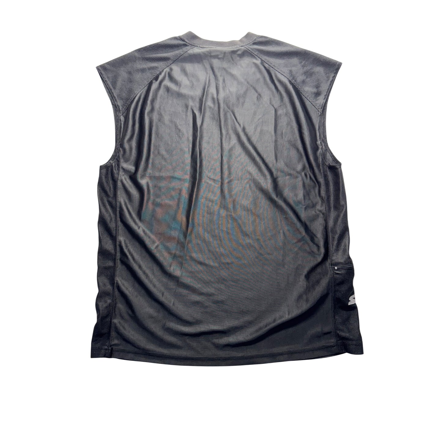 Starter Mens Black Sleeveless V-Neck Mesh Athletic Shirt Size L #9507