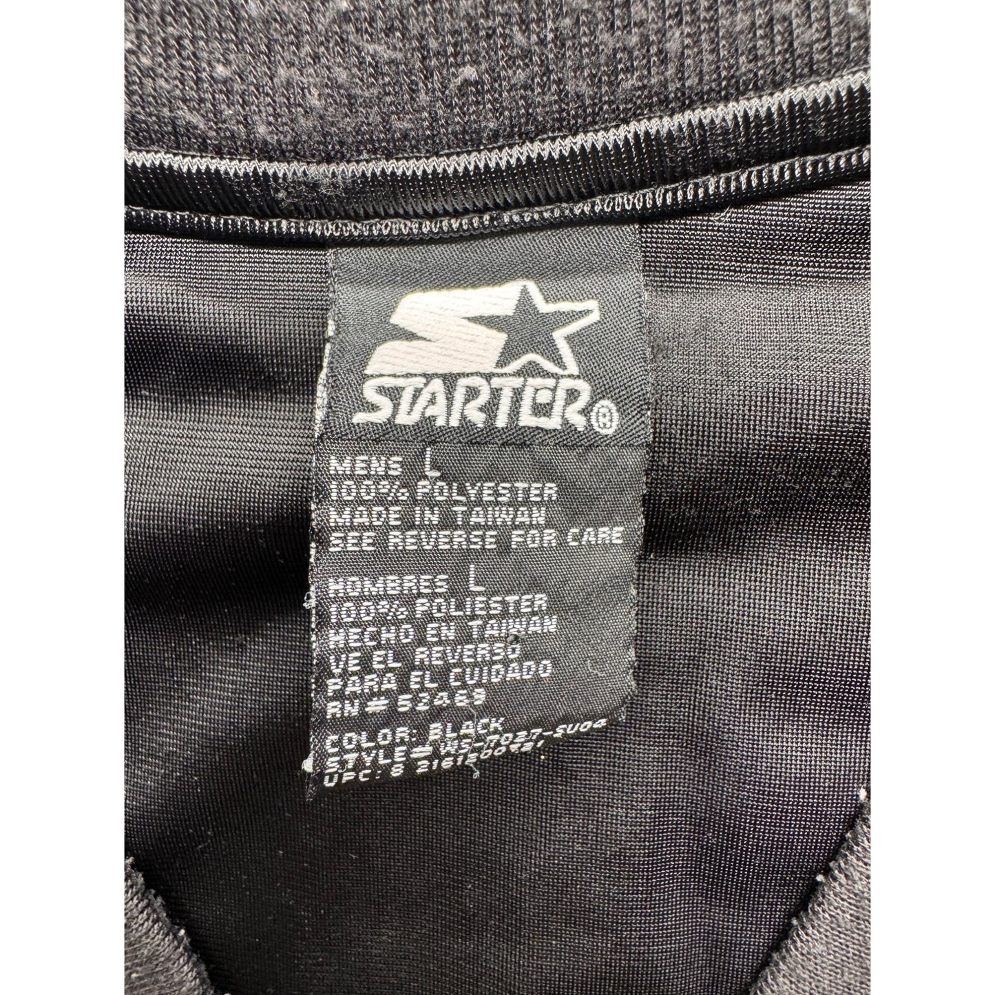 Starter Mens Black Sleeveless V-Neck Mesh Athletic Shirt Size L #9507